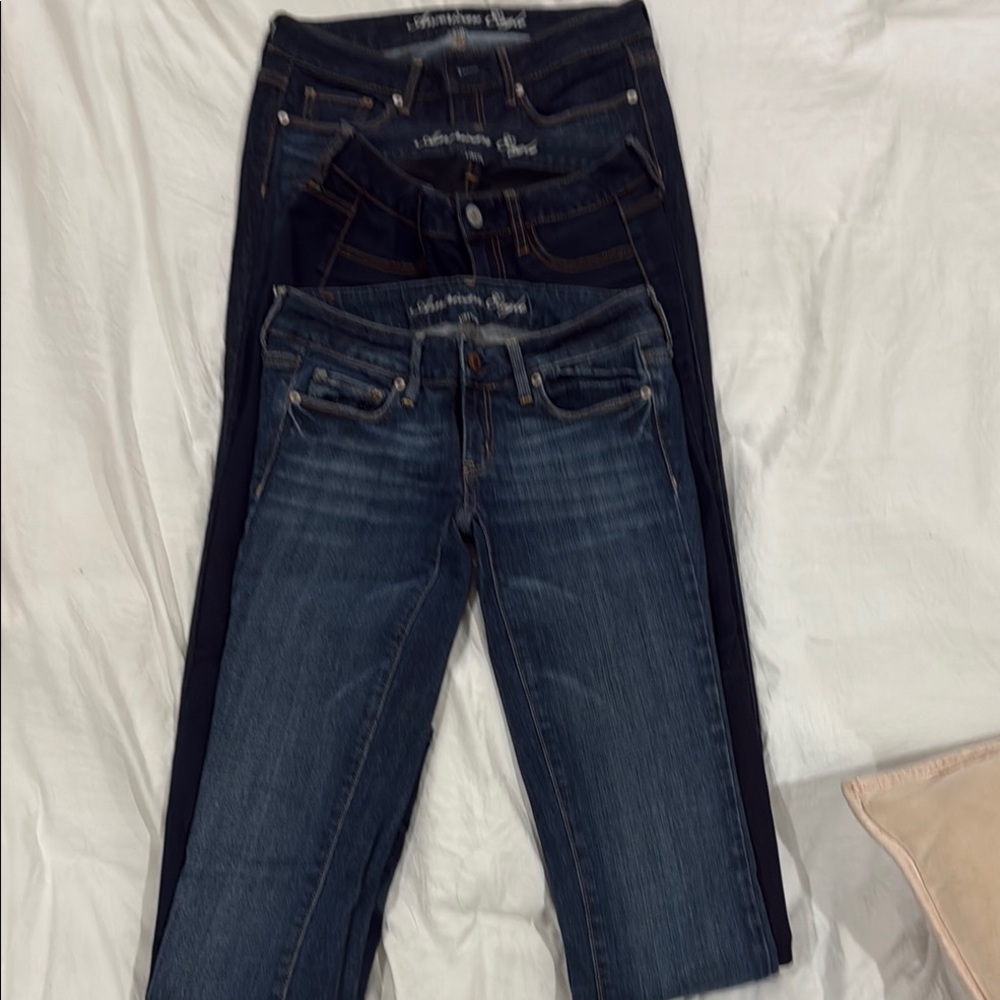American Eagle Outfitters Blue and Black Straight Leg Jeans